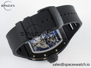 RM035-02 RG Black Ceramic SONIC Best Edition Skeleton Dial on Black Rubber Strap Clone RMUL1 - Image 16