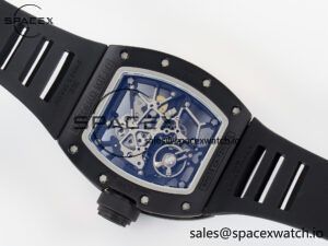 RM035-02 RG Black Ceramic SONIC Best Edition Skeleton Dial on Black Rubber Strap Clone RMUL1 - Image 17