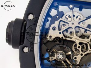 RM035-02 RG Black Ceramic SONIC Best Edition Skeleton Dial on Black Rubber Strap Clone RMUL1 - Image 19