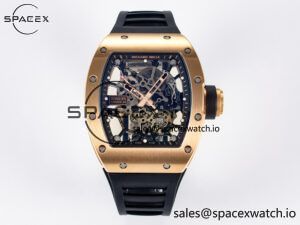 RM035-02 RG SONIC Best Edition Skeleton Dial on Black Rubber Strap Clone RMUL1