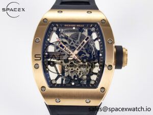 RM035-02 RG SONIC Best Edition Skeleton Dial on Black Rubber Strap Clone RMUL1 - Image 2
