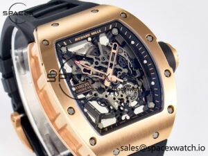 RM035-02 RG SONIC Best Edition Skeleton Dial on Black Rubber Strap Clone RMUL1 - Image 3