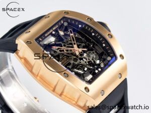 RM035-02 RG SONIC Best Edition Skeleton Dial on Black Rubber Strap Clone RMUL1 - Image 6