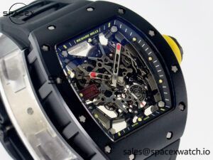RM035-02 Black Ceramic SONIC Best Edition Skeleton Dial on Black Rubber Strap Clone RMUL1 - Image 3