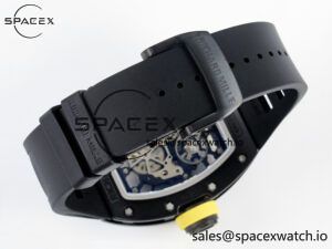 RM035-02 Black Ceramic SONIC Best Edition Skeleton Dial on Black Rubber Strap Clone RMUL1 - Image 16