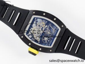 RM035-02 Black Ceramic SONIC Best Edition Skeleton Dial on Black Rubber Strap Clone RMUL1 - Image 17