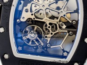 RM035-02 Black Ceramic SONIC Best Edition Skeleton Dial on Black Rubber Strap Clone RMUL1 - Image 18