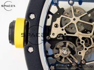 RM035-02 Black Ceramic SONIC Best Edition Skeleton Dial on Black Rubber Strap Clone RMUL1 - Image 19