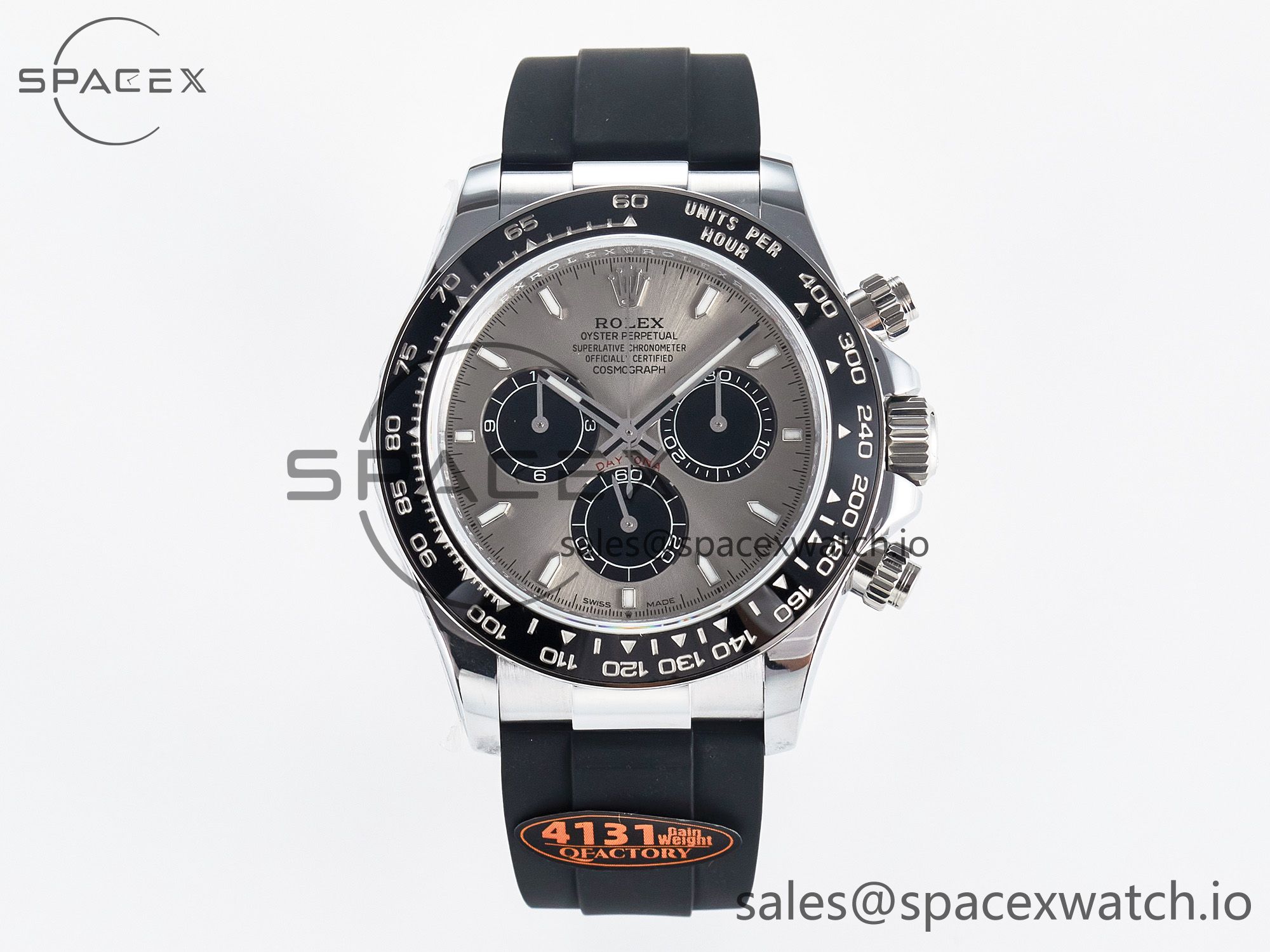 IMG_0354 拷贝 Daytona 126519 QF 1:1 Best Edition Gray/Black Dial on Oysterflex Strap SH4131 V6(Gain Weight) - Image 1