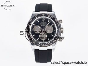 Daytona 126519 QF 1:1 Best Edition Black/Silver Dial on Oysterflex Strap SH4131 V6(Gain Weight)