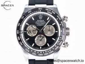 Daytona 126519 QF 1:1 Best Edition Black/Silver Dial on Oysterflex Strap SH4131 V6(Gain Weight) - Image 2