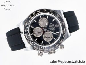 Daytona 126519 QF 1:1 Best Edition Black/Silver Dial on Oysterflex Strap SH4131 V6(Gain Weight) - Image 8