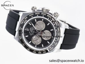 Daytona 126519 QF 1:1 Best Edition Black/Silver Dial on Oysterflex Strap SH4131 V6(Gain Weight) - Image 7