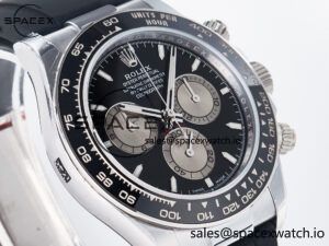 Daytona 126519 QF 1:1 Best Edition Black/Silver Dial on Oysterflex Strap SH4131 V6(Gain Weight) - Image 3