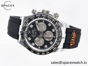 Daytona 126519 QF 1:1 Best Edition Black/Silver Diamonds Dial on Oysterflex Strap SH4131 V6(Gain Weight) - Image 7