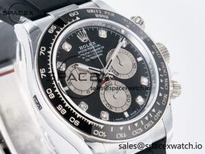 Daytona 126519 QF 1:1 Best Edition Black/Silver Diamonds Dial on Oysterflex Strap SH4131 V6(Gain Weight) - Image 3