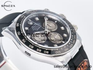 Daytona 126519 QF 1:1 Best Edition Black/Silver Diamonds Dial on Oysterflex Strap SH4131 V6(Gain Weight) - Image 6