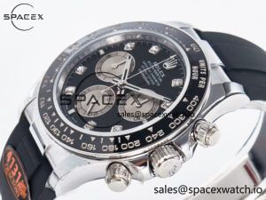 Daytona 126519 QF 1:1 Best Edition Black/Silver Diamonds Dial on Oysterflex Strap SH4131 V6(Gain Weight) - Image 5