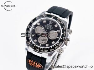 Daytona 126519 QF 1:1 Best Edition Black/Silver Diamonds Dial on Oysterflex Strap SH4131 V6(Gain Weight) - Image 4