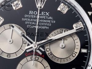 Daytona 126519 QF 1:1 Best Edition Black/Silver Diamonds Dial on Oysterflex Strap SH4131 V6(Gain Weight) - Image 9