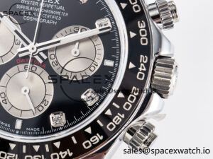 Daytona 126519 QF 1:1 Best Edition Black/Silver Diamonds Dial on Oysterflex Strap SH4131 V6(Gain Weight) - Image 10