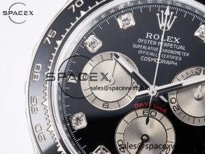 Daytona 126519 QF 1:1 Best Edition Black/Silver Diamonds Dial on Oysterflex Strap SH4131 V6(Gain Weight) - Image 12