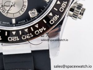 Daytona 126519 QF 1:1 Best Edition Black/Silver Diamonds Dial on Oysterflex Strap SH4131 V6(Gain Weight) - Image 13