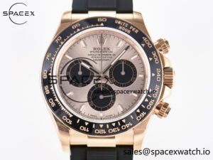 Daytona 126515 QF 1:1 Best Edition RG/Black Dial on Oysterflex Strap SH4131 V6(Gain Weight) - Image 2