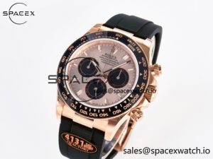 Daytona 126515 QF 1:1 Best Edition RG/Black Dial on Oysterflex Strap SH4131 V6(Gain Weight) - Image 4