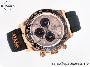 Daytona 126515 QF 1:1 Best Edition RG/Black Dial on Oysterflex Strap SH4131 V6(Gain Weight) - Image 8