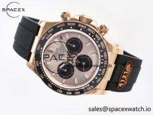 Daytona 126515 QF 1:1 Best Edition RG/Black Dial on Oysterflex Strap SH4131 V6(Gain Weight) - Image 7