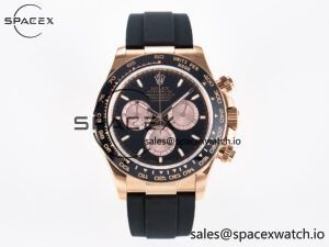 Daytona 126515 QF 1:1 Best Edition Black/RG Dial on Oysterflex Strap SH4131 V6 (Gain Weight)