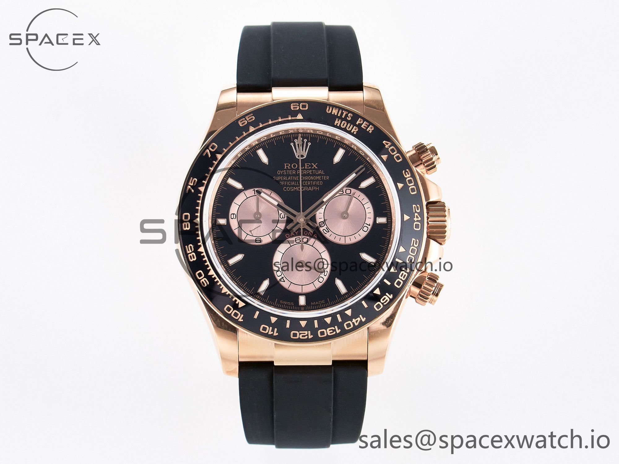 IMG_0470 拷贝 Daytona 126515 QF 1:1 Best Edition Black/RG Dial on Oysterflex Strap SH4131 V6 (Gain Weight) - Image 1