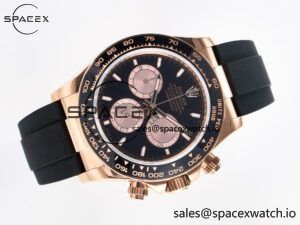 Daytona 126515 QF 1:1 Best Edition Black/RG Dial on Oysterflex Strap SH4131 V6 (Gain Weight) - Image 8