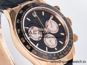 Daytona 126515 QF 1:1 Best Edition Black/RG Dial on Oysterflex Strap SH4131 V6 (Gain Weight) - Image 3