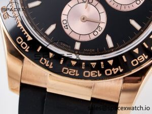 Daytona 126515 QF 1:1 Best Edition Black/RG Dial on Oysterflex Strap SH4131 V6 (Gain Weight) - Image 11