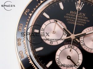 Daytona 126515 QF 1:1 Best Edition Black/RG Dial on Oysterflex Strap SH4131 V6 (Gain Weight) - Image 12