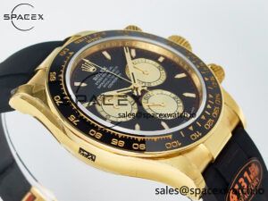 Daytona 126518 QF 1:1 Best Edition Black/YG Dial on Oysterflex Strap SH4131 V6(Gain Weight) - Image 6