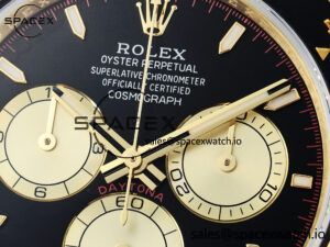 Daytona 126518 QF 1:1 Best Edition Black/YG Dial on Oysterflex Strap SH4131 V6(Gain Weight) - Image 9