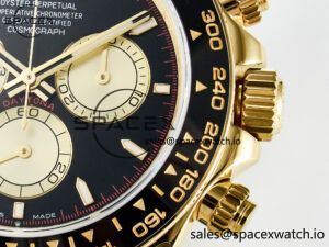 Daytona 126518 QF 1:1 Best Edition Black/YG Dial on Oysterflex Strap SH4131 V6(Gain Weight) - Image 10