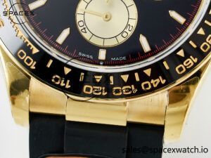 Daytona 126518 QF 1:1 Best Edition Black/YG Dial on Oysterflex Strap SH4131 V6(Gain Weight) - Image 11