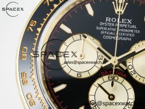 Daytona 126518 QF 1:1 Best Edition Black/YG Dial on Oysterflex Strap SH4131 V6(Gain Weight) - Image 12