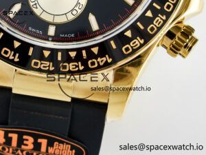 Daytona 126518 QF 1:1 Best Edition Black/YG Dial on Oysterflex Strap SH4131 V6(Gain Weight) - Image 13