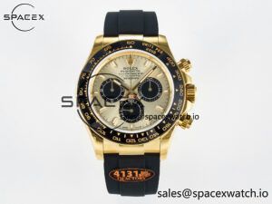 Daytona 126518 QF 1:1 Best Edition YG/Black Dial on Oysterflex Strap SH4131 V6(Gain Weight)