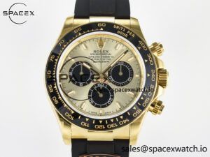 Daytona 126518 QF 1:1 Best Edition YG/Black Dial on Oysterflex Strap SH4131 V6(Gain Weight) - Image 2