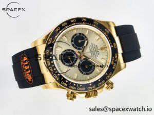 Daytona 126518 QF 1:1 Best Edition YG/Black Dial on Oysterflex Strap SH4131 V6(Gain Weight) - Image 8