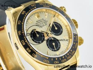 Daytona 126518 QF 1:1 Best Edition YG/Black Dial on Oysterflex Strap SH4131 V6(Gain Weight) - Image 3