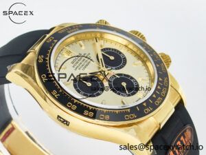 Daytona 126518 QF 1:1 Best Edition YG/Black Dial on Oysterflex Strap SH4131 V6(Gain Weight) - Image 6