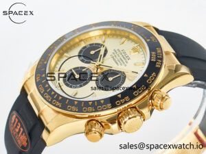 Daytona 126518 QF 1:1 Best Edition YG/Black Dial on Oysterflex Strap SH4131 V6(Gain Weight) - Image 5