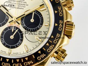 Daytona 126518 QF 1:1 Best Edition YG/Black Dial on Oysterflex Strap SH4131 V6(Gain Weight) - Image 10